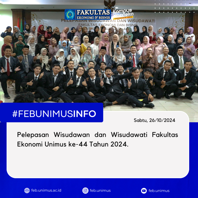 Pelepasan Wisudawan dan Wisudawati Fakultas Ekonomi Unimus ke-44