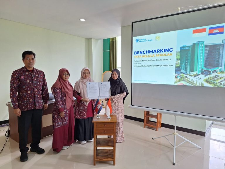 Benchmarking FEB Unimus dengan Yayasan Musa Asiah (YASMA) Cambodia Bahas Tata Kelola Sekolah