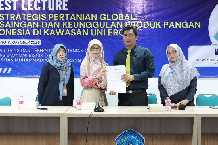FEB Unimus dan FSTP Unimus Gelar Kuliah Tamu Hadirkan Atase Pertanian KBRI Belgia-Luksemburg-Uni Eropa