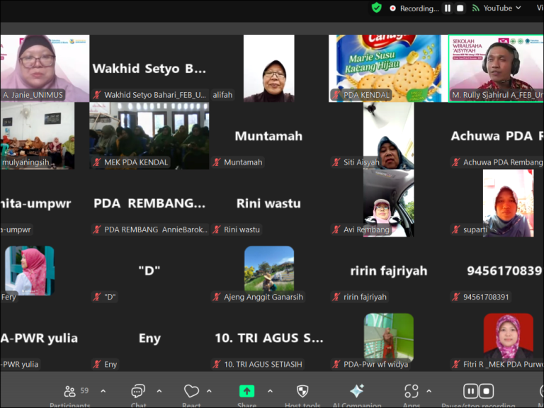 Pertemuan Ketiga Sekolah Wirausaha ‘Aisyiyah Bahas Networking dan Marketing